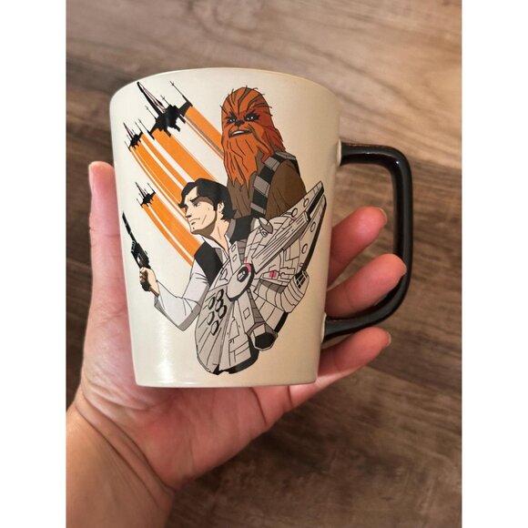 Original Disney Parks Star Wars Han Solo and Chewbacca Coffee Mug New. 16 Oz - Picture 4 of 7
